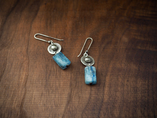 Blue Kyanite Dangle Earrings