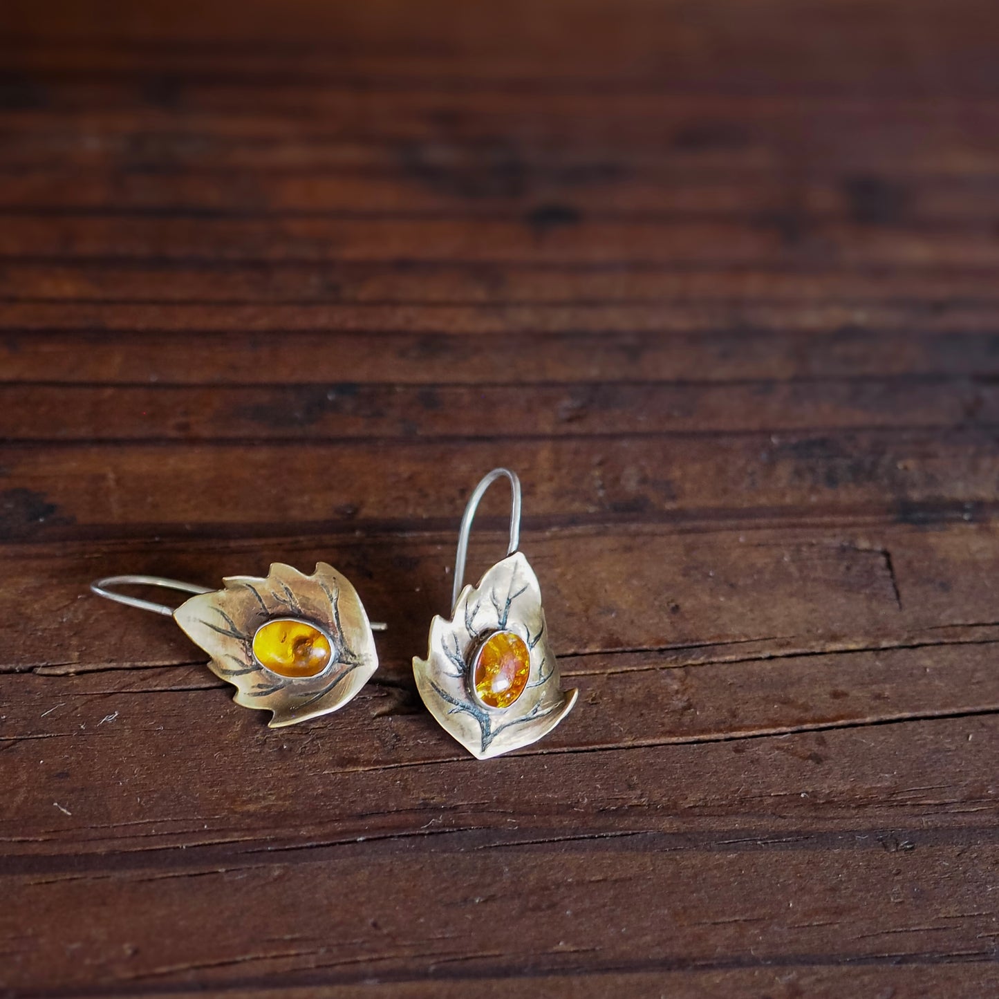 Stone Leaflet Earrings #6