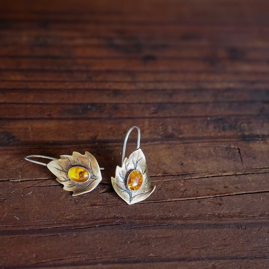 Stone Leaflet Earrings #6