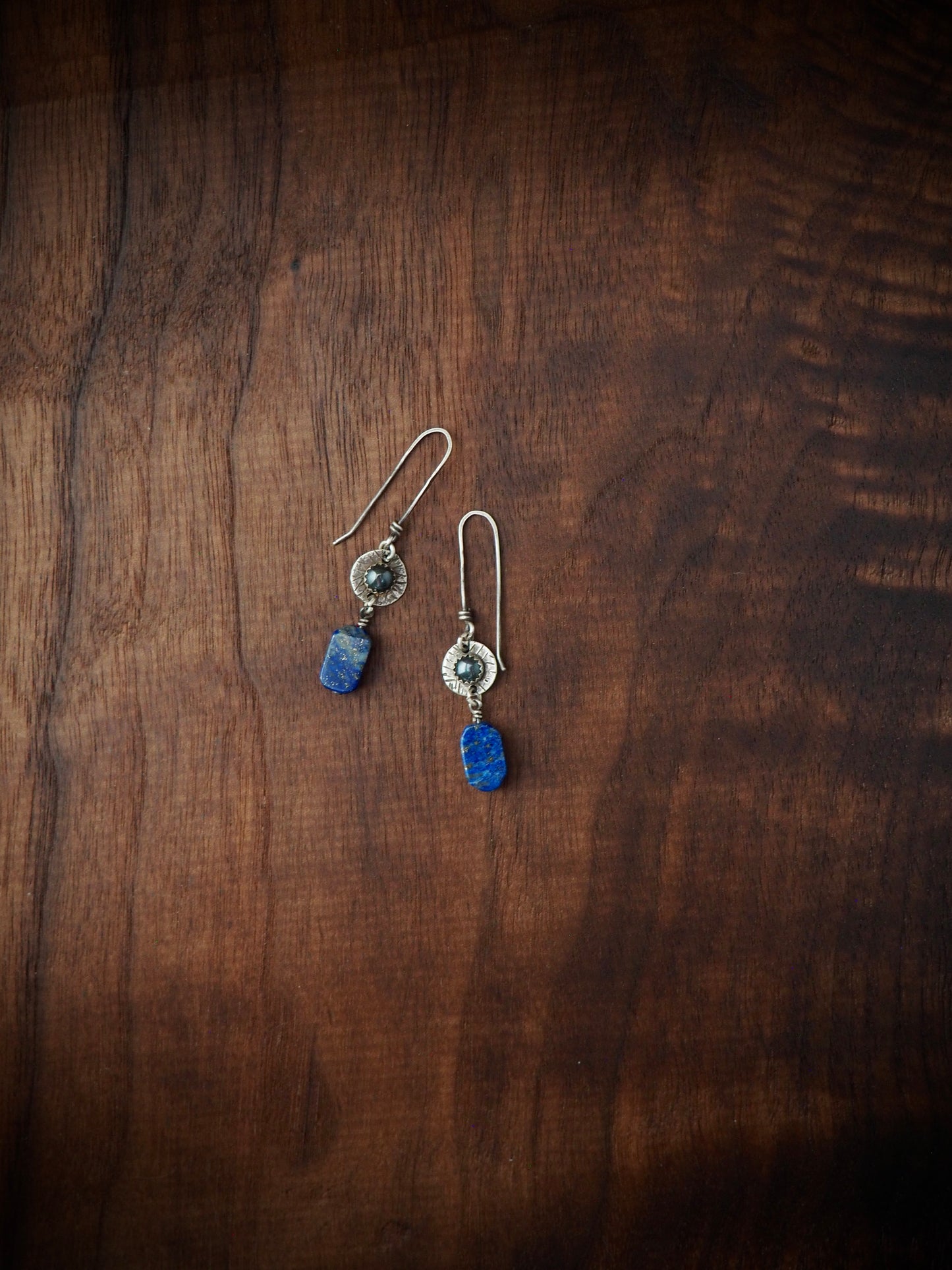 Blue Lapis Dangle Earrings