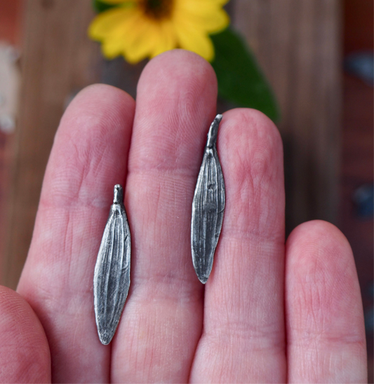 Tiny Sunflower Petal Studs #1