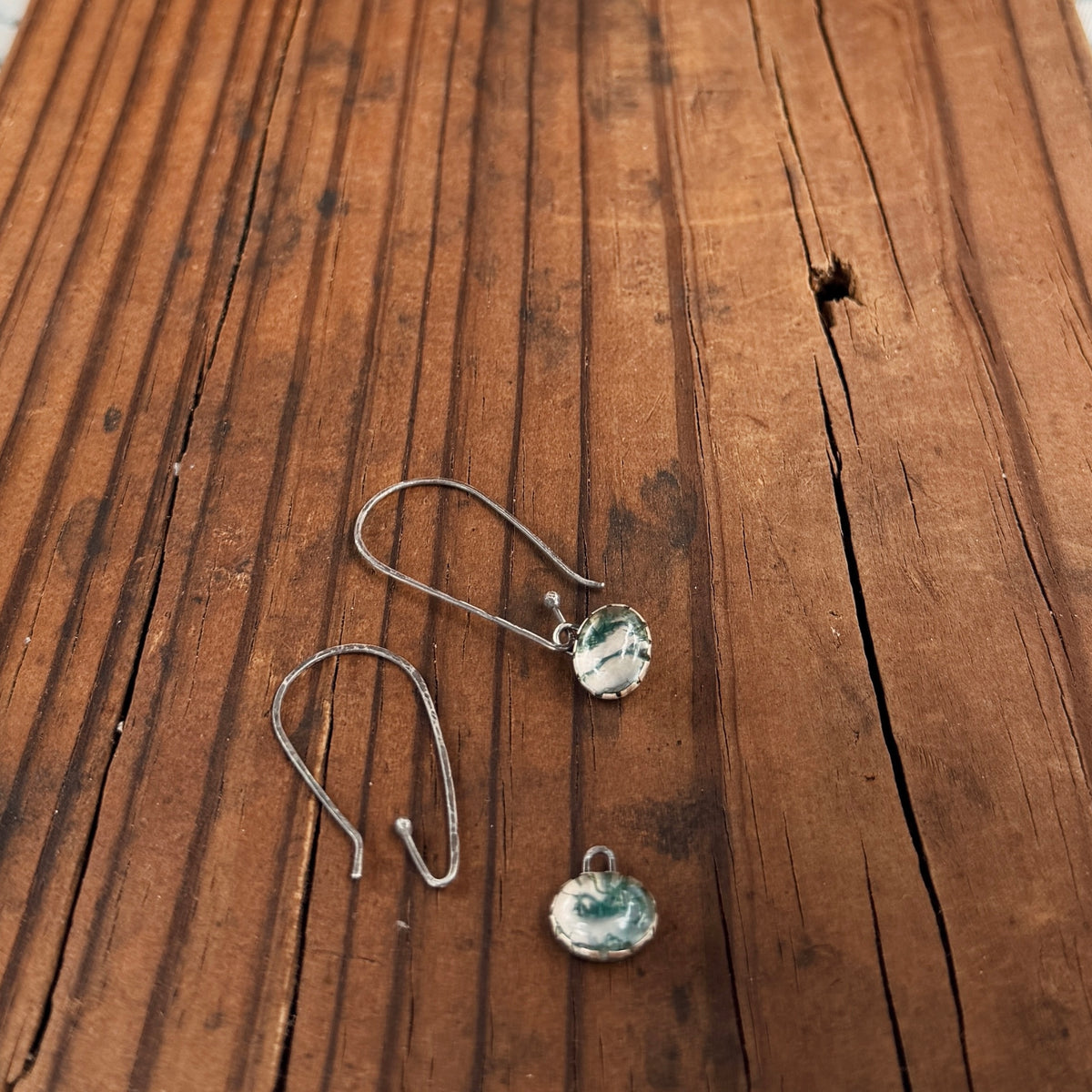 Moss Agate Bezel Charms #16