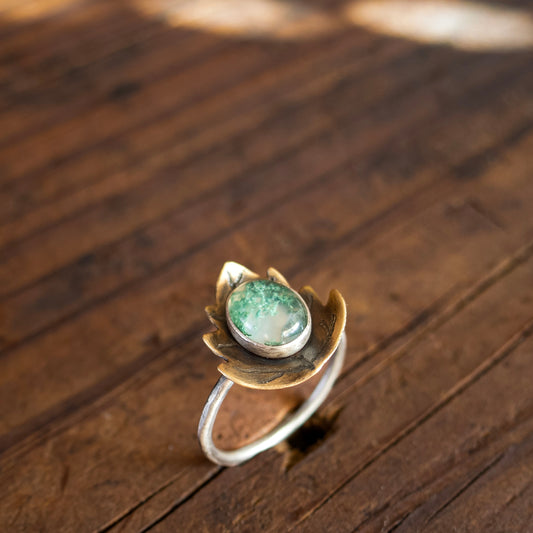 Stone Leaflet Ring #1