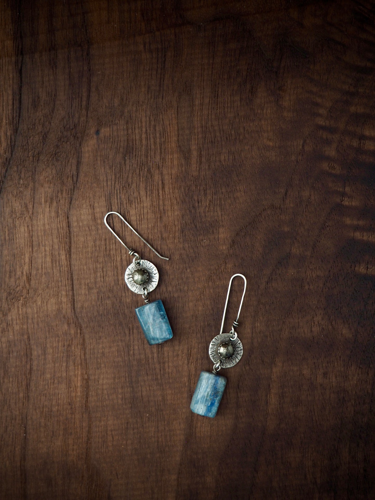 Blue Kyanite Dangle Earrings