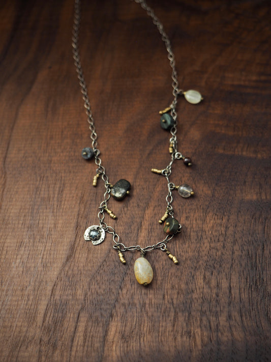 Map Legend Gemstone Necklace