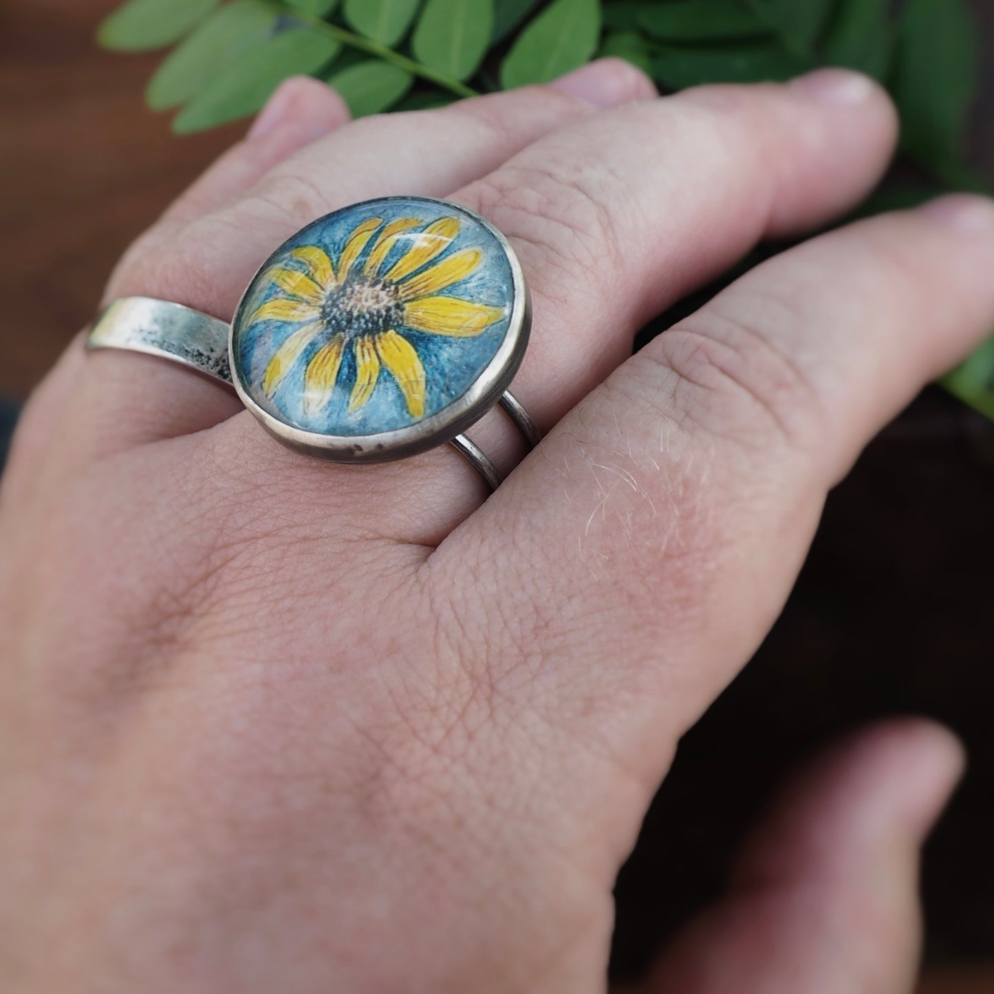 Large Rudbeckia n’Capsule Ring #2