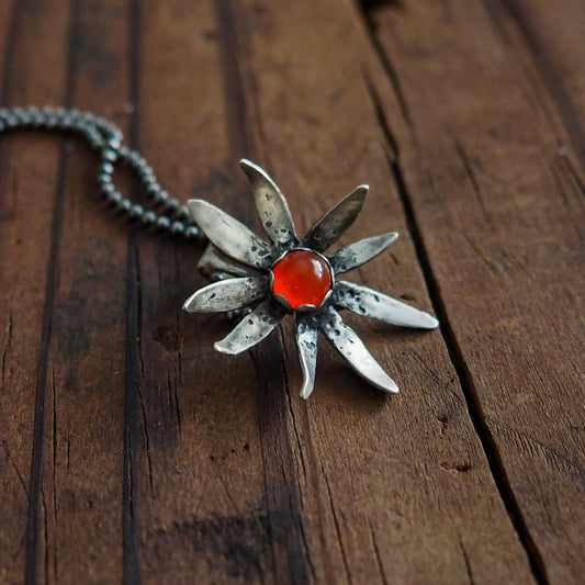 Wildflower + Gem Pendant Necklace #1