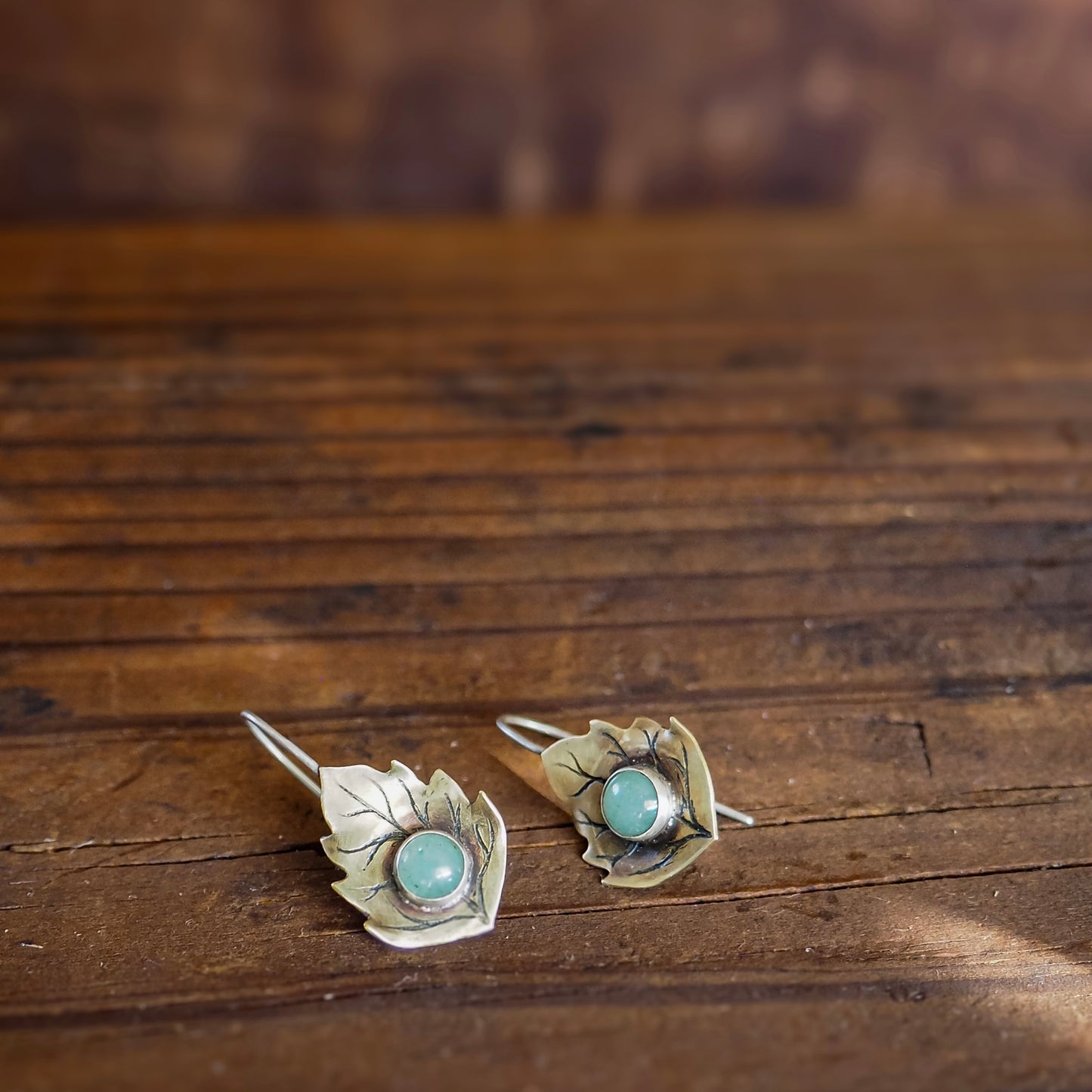 Stone Leaflet Earrings #3