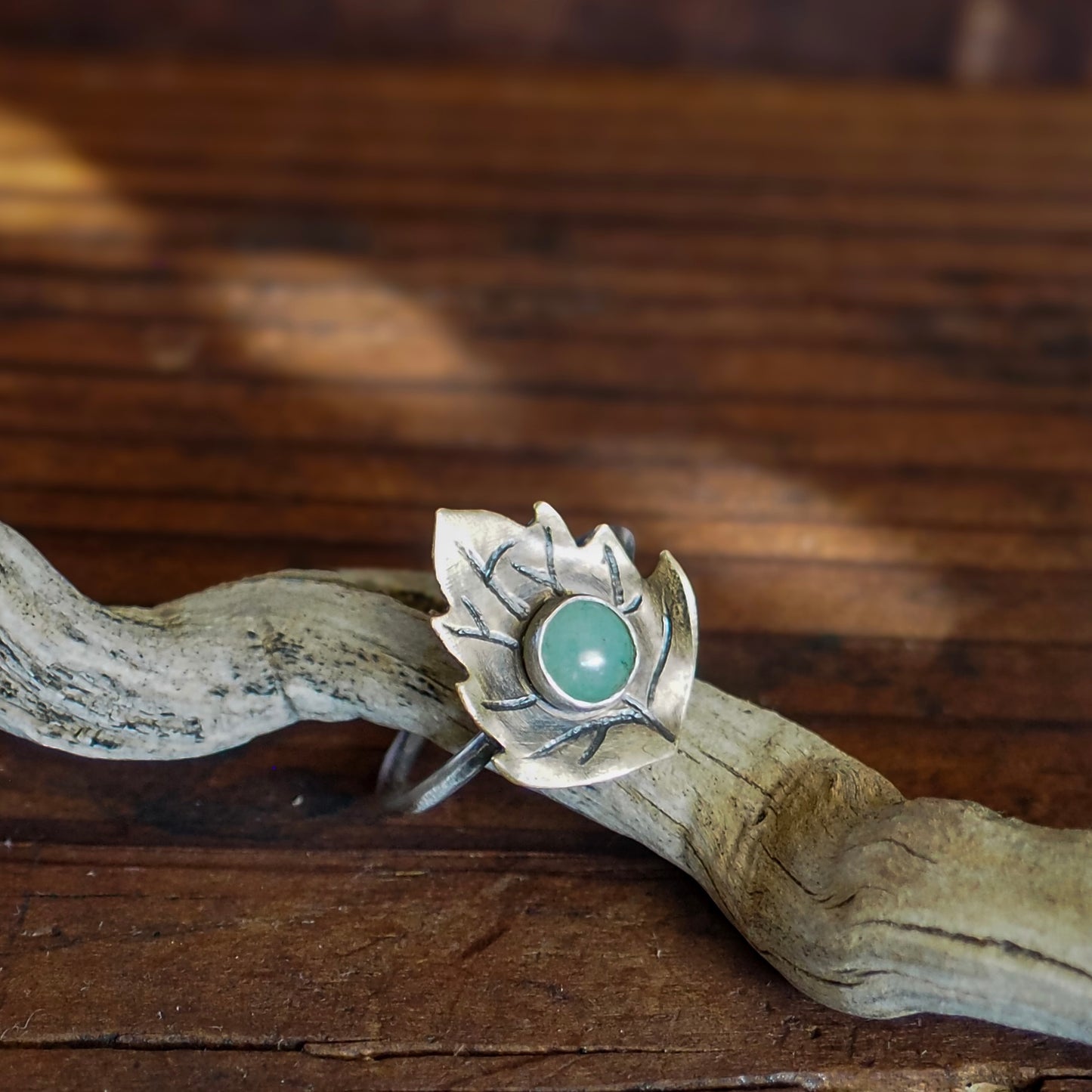 Stone Leaflet Ring #2