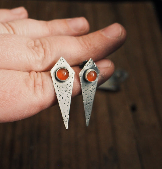 Self-Guided Studs (Carnelian)