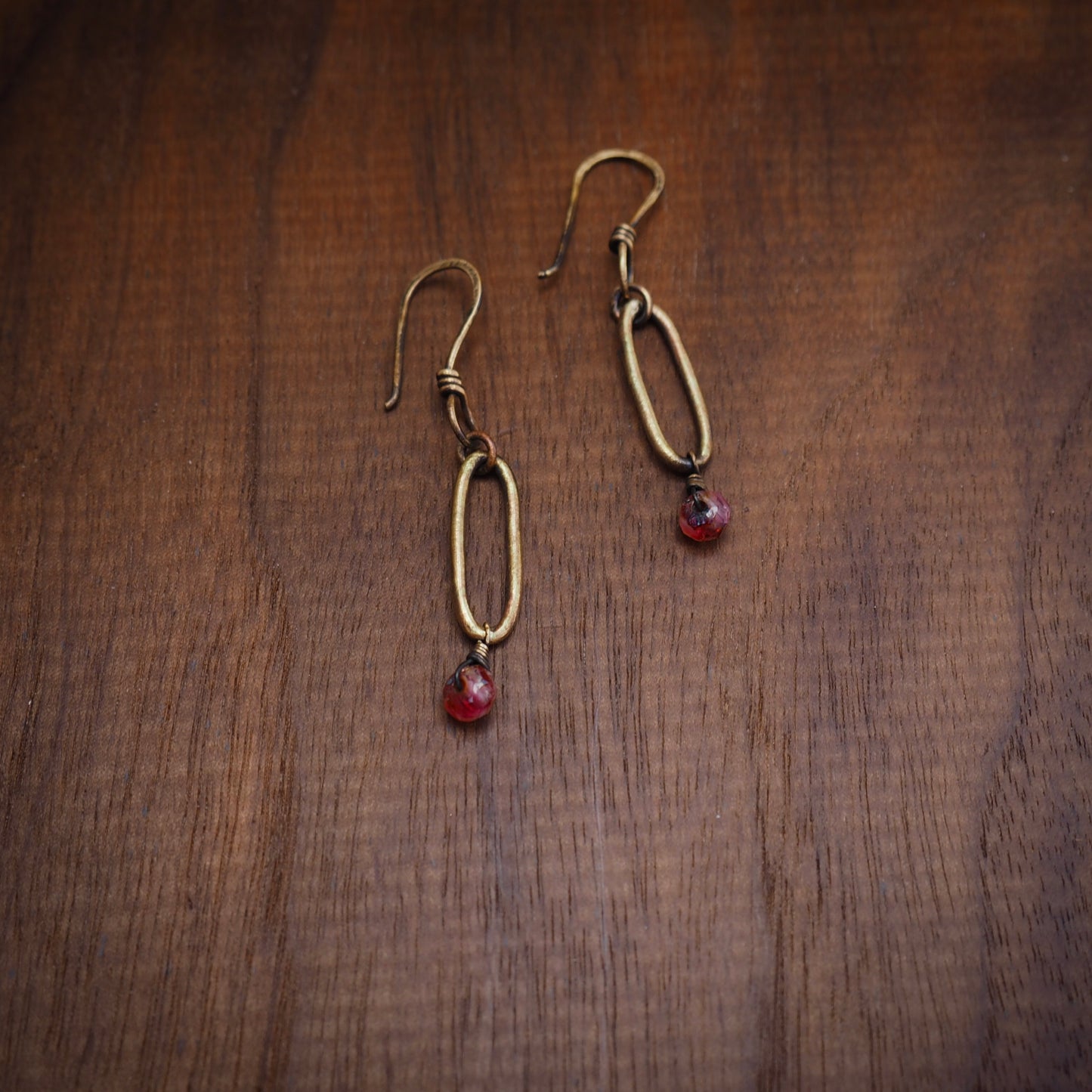 Drop Link Tourmaline Earrings
