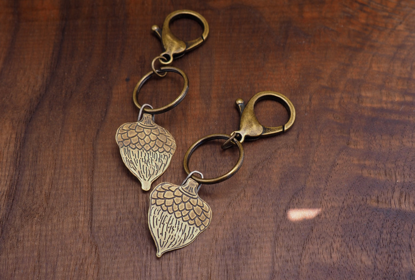 Acorn Etched Keychain