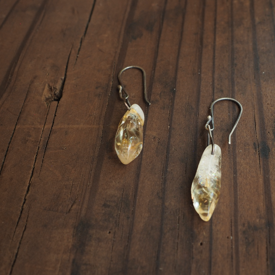 Citrine Nugget Dangles #4