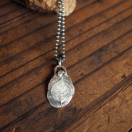 Pressed Aspen Leaf Pendant #2