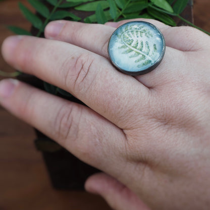Large Fern n’Capsule Ring #4 (Original)