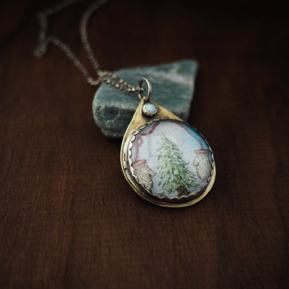 n’Capsule Winter Tree w/ Opal Necklace
