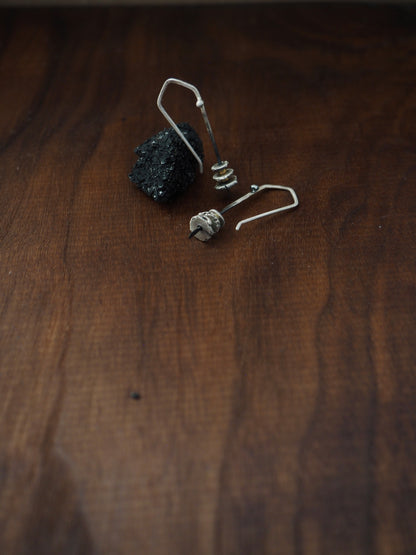 Trail Blazer Silver Stone Stack Earrings No.2