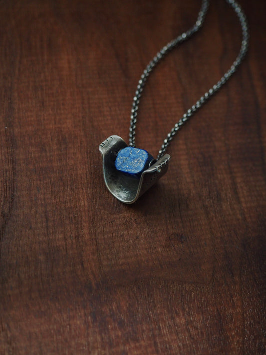 Valley Spinner Blue Lapis + Silver Necklace