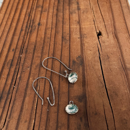 Moss Agate Interchange Charms #16