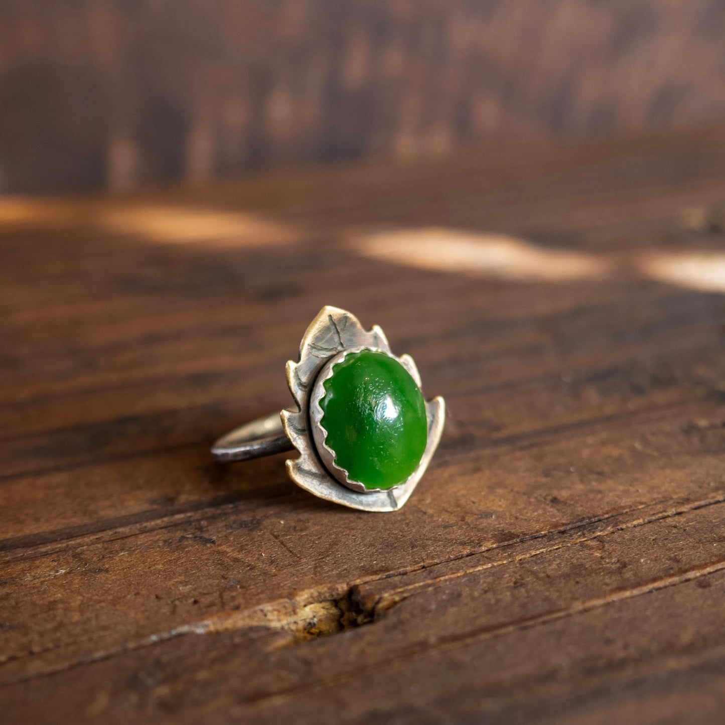 Stone Leaflet Ring #3