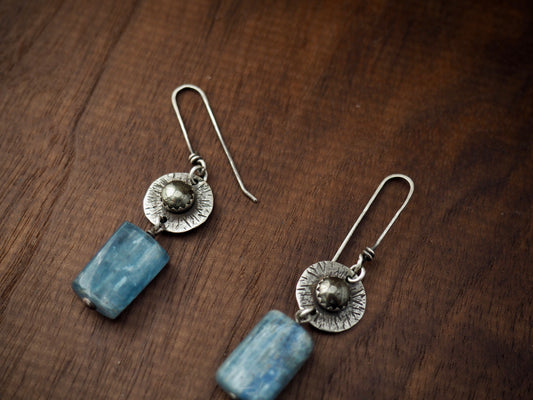 Blue Kyanite Dangle Earrings