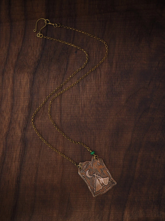 Emerald + Copper Home-Away Necklace