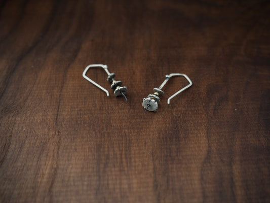 Trail Blazer Silver Stone Stack Earrings No.2