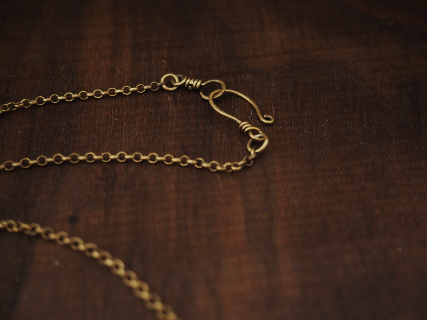Gemstone Craggy Roots Brass Necklace