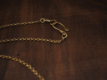 Gemstone Craggy Roots Brass Necklace