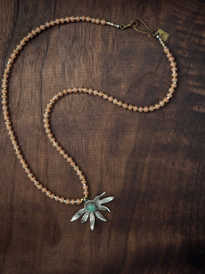 Sturdy Girl Wildflower w/ Amazonite Necklace