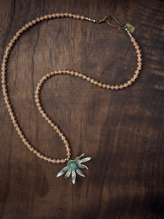 Sturdy Girl Wildflower w/ Amazonite Necklace