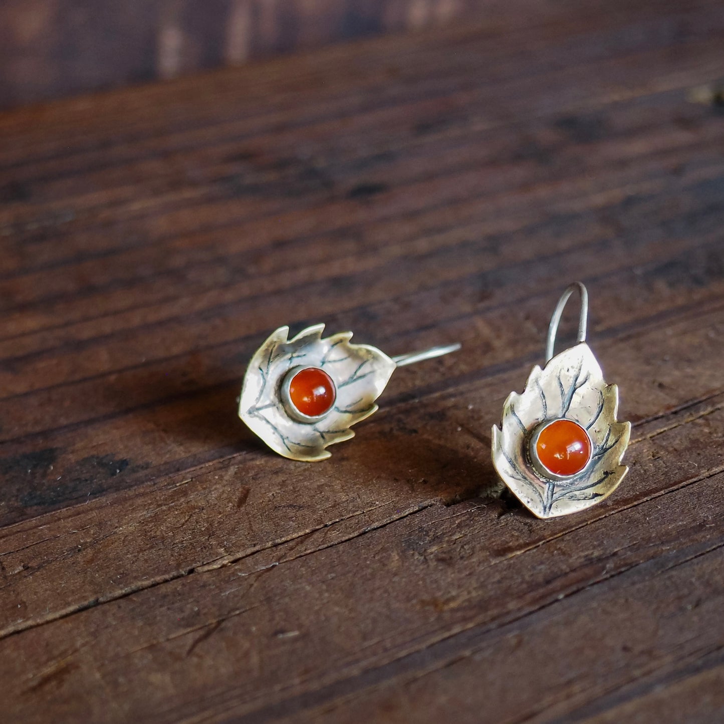 Stone Leaflet Earrings #4