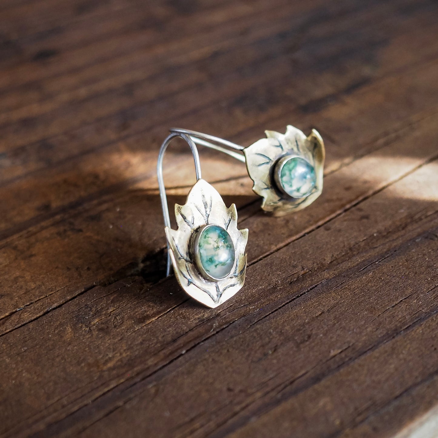 Stone Leaflet Earrings #5