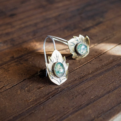 Stone Leaflet Earrings #5