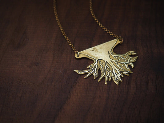 Brass Roots Below Necklace 1