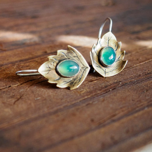 Stone Leaflet Earrings #1