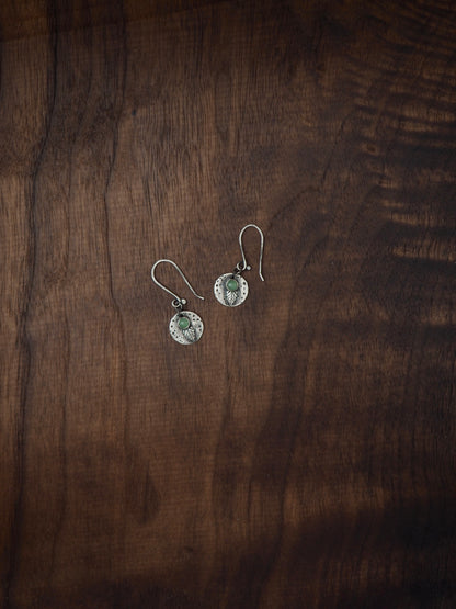 Leaf + Aventurine Dangle Earrings