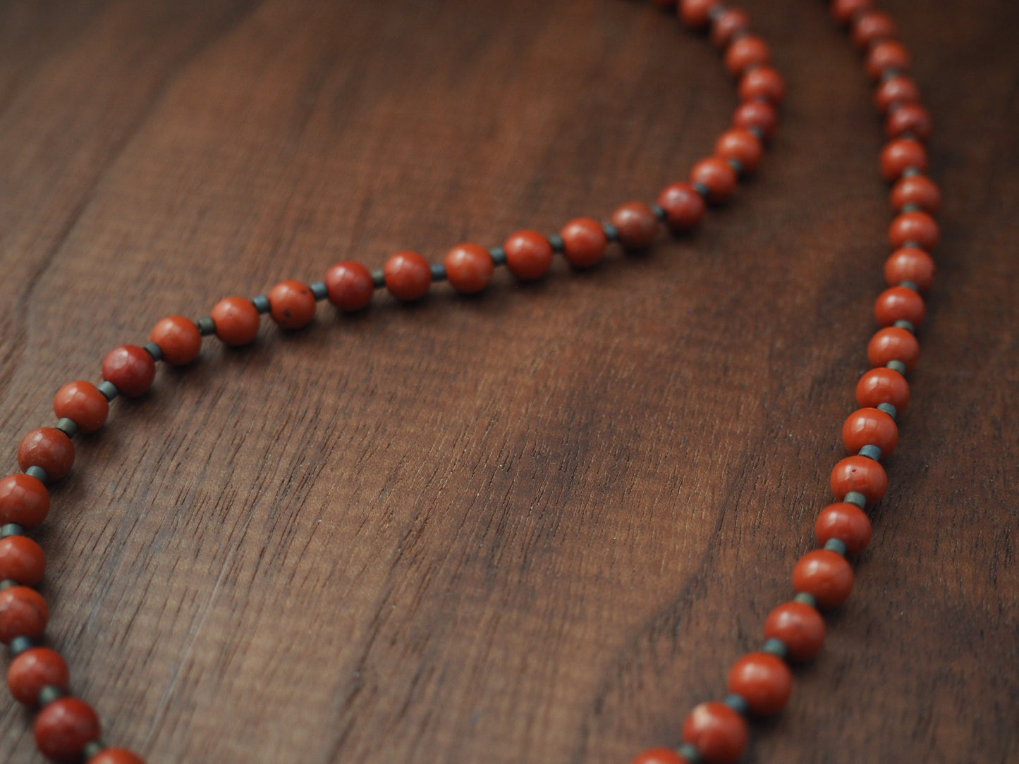 Red Jasper + Silver Sturdy Girl Necklace