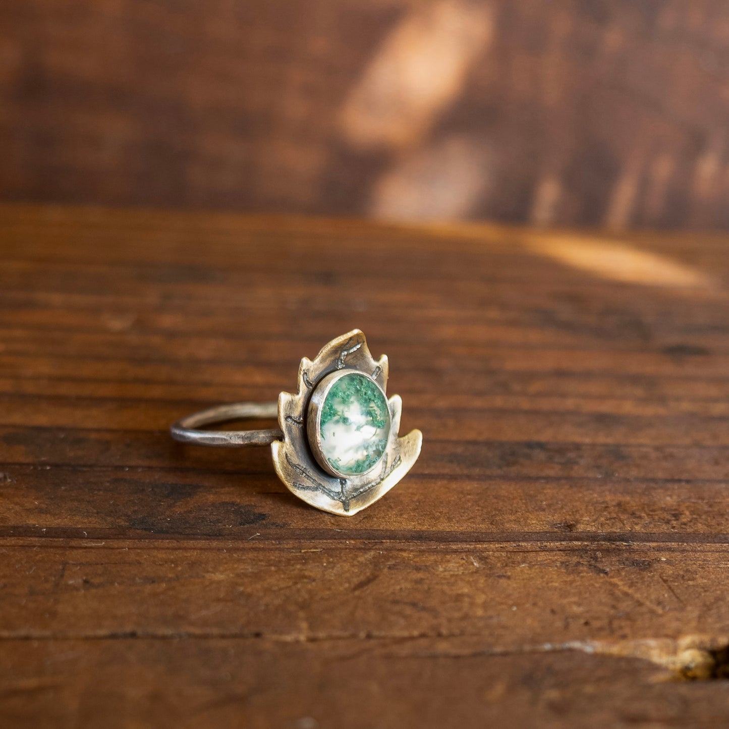 Stone Leaflet Ring #1