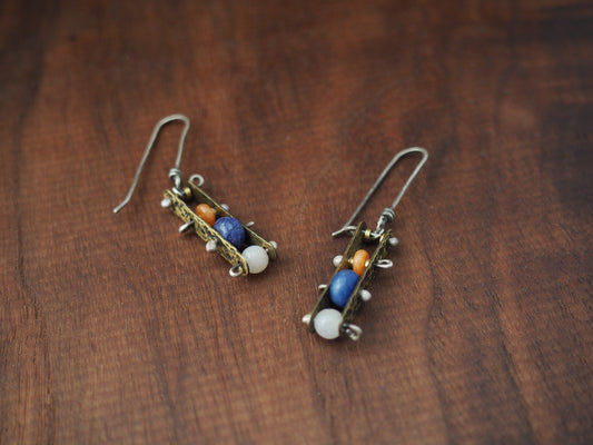 Multi-Stone Ladder Earrings 3