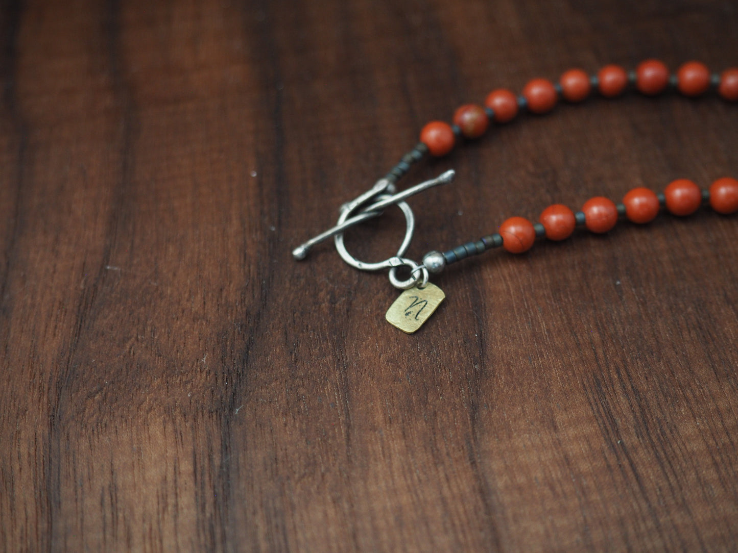 Red Jasper + Silver Sturdy Girl Necklace