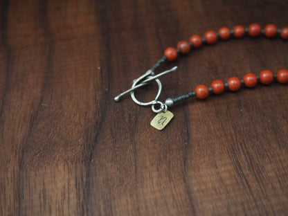 Red Jasper + Silver Sturdy Girl Necklace