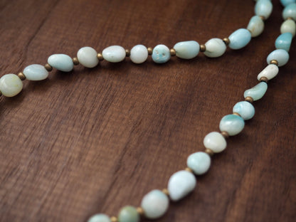 Iolite + Aventurine Silver Wildflower Sturdy Girl Necklace
