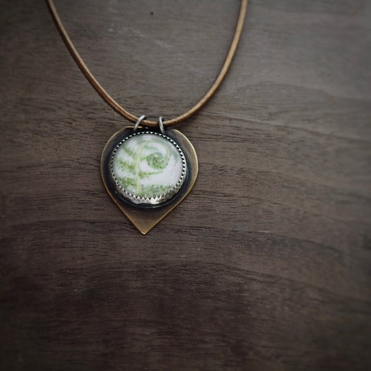 Fern n’Capsule Cord Necklace #2 (Original)