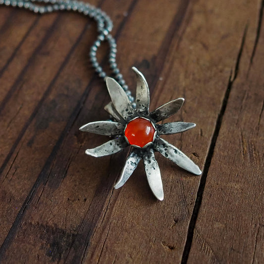 Wildflower + Gem Pendant Necklace #1