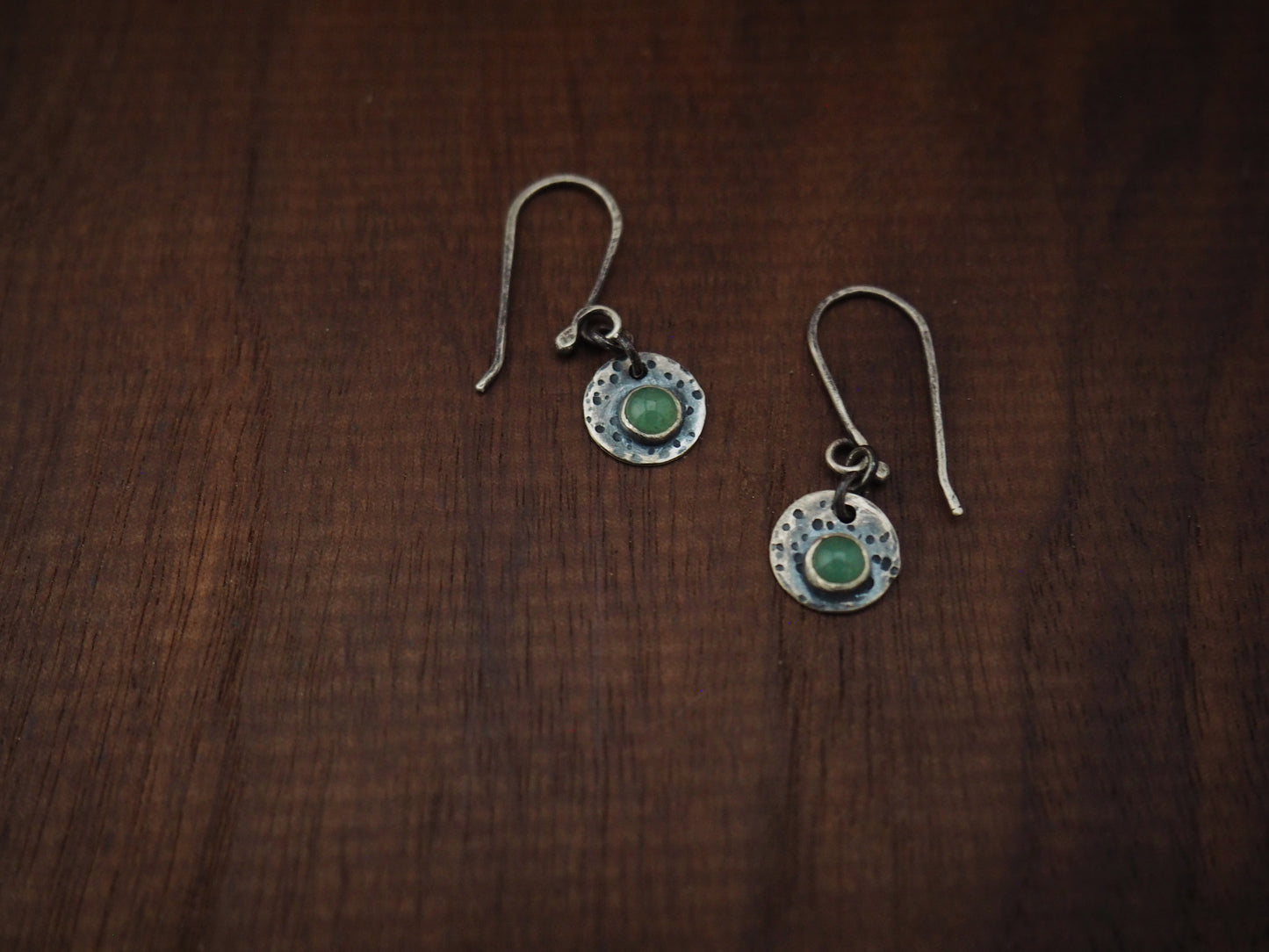 Tiny Aventurin Dangle Earrings