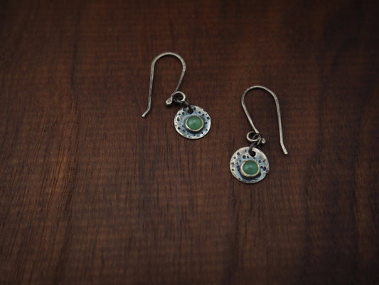 Tiny Aventurin Dangle Earrings