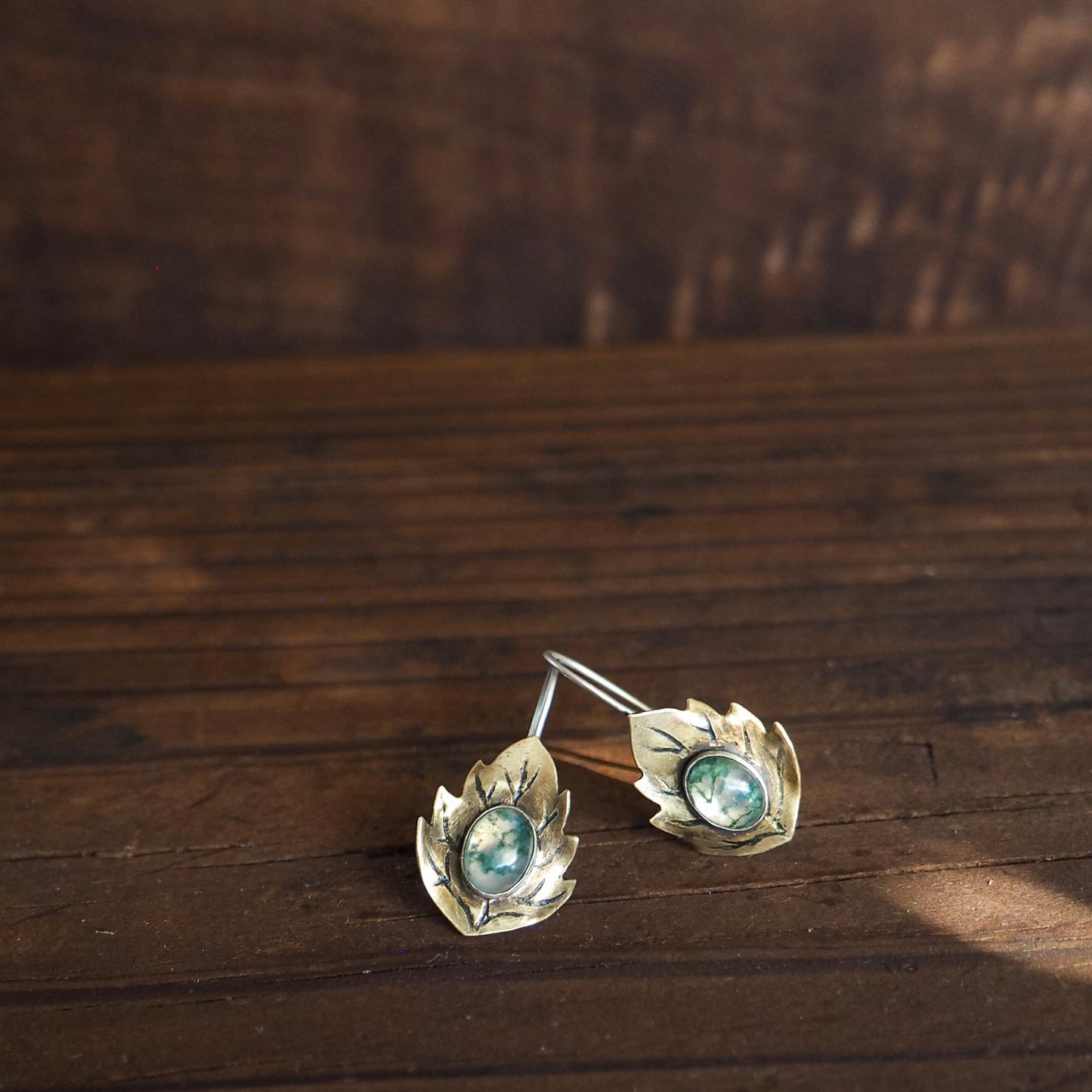 Stone Leaflet Earrings #5