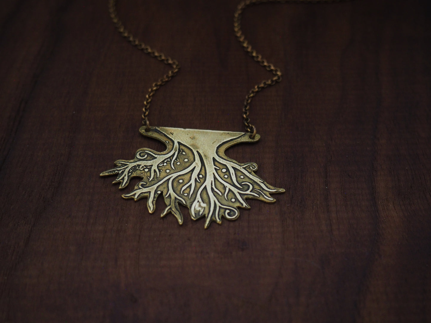 Brass Roots Below Necklace 2