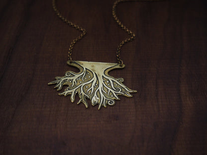 Brass Roots Below Necklace 2